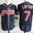 Men/Youth's Cleveland Indians #7 Kenny Lofton M&N Navy Blue Throwback Jersey