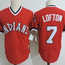 Men/Youth's Cleveland Indians #7 Kenny Lofton Red Cooperstown Throwback Jersey