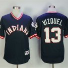 Men/Youth's Cleveland Indians #13 Omar Vizquel Navy  Jersey