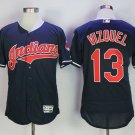 Men/Youth's Cleveland Indians #13 Omar Vizquel Navy Flexbase Jersey