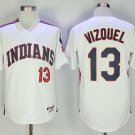 Men/Youth's Cleveland Indians #13 Omar Vizquel White Jersey