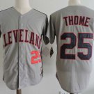 Men/Youth's Cleveland Indians #25 Jim Thome Gray Cooperstown Jersey