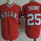 Men/Youth's Cleveland Indians #25 Jim Thome Red Cooperstown Jersey