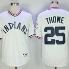 Men/Youth's Cleveland Indians #25 Jim Thome White Throwback Jersey