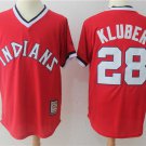 Men/Youth's Cleveland Indians #28 Corey Kluber Red Cooperstown Jersey