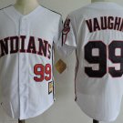 Men/Youth's Cleveland Indians #99 Ricky Vaughn White M&N Throwback Jersey