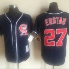 Men/Youth's Colorado Rockies #27 Erstad Navy Blue M&N Throwback Jersey