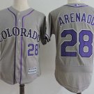 Men/Youth's Colorado Rockies #28 Nolan Arenado Gray Flexbase Jersey