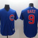 Men/Youth's Cubs 9 Javier Baez Royal Throwback Cool Base Jersey
