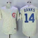 Men/Youth's Cubs 14 Ernie Banks Cream 1969 Turn Back The Clcok Jersey