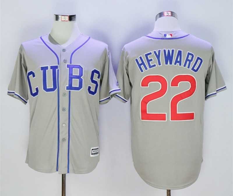 Men/Youth's Cubs 22 Jason Heyward Gray Cool Base Jersey