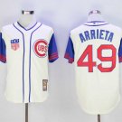 Men/Youth's Cubs 49 Jake Arrieta Cream Cooperstown Jersey