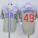 Men/Youth's Cubs 49 Jake Arrieta Gray Cool Base Jersey
