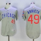 Men/Youth's Cubs 49 Jake Arrieta Gray Road Flexbase Jersey