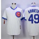 Men/Youth's Cubs 49 Jake Arrieta White Cooperstown Jersey
