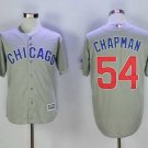 Men/Youth's Cubs 54 Aroldis Chapman Gray Cool Base Jersey