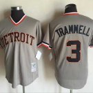 Men/Youth's Detroit Tigers #3 Alan Trammell Gray M&N Throwback Pullover Jersey