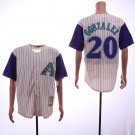 Men/Youth's Diamondbacks 20 Luis Gonzalez Cream Cooperstown Jersey
