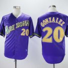 Men/Youth's Diamondbacks 20 Luis Gonzalez Purple Cool Base Jersey