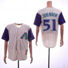 Men/Youth's Diamondbacks 51 Randy Johnson Cream Cooperstown Cool Base Jersey