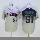 Men/Youth's Diamondbacks 51 Randy Johnson Gray Teal Flexbase Jersey