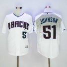 Men/Youth's Diamondbacks 51 Randy Johnson White Teal Flexbase Jersey