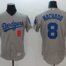 Men/Youth's Dodgers 8 Manny Machado Gray Flexbase Jersey