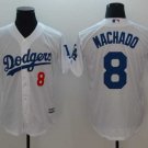 Men/Youth's Dodgers 8 Manny Machado White Cool Base Jersey