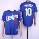 Men/Youth's Dodgers 10 Justin Turner Blue Cool Base Jersey