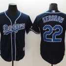 Men/Youth's Dodgers 22 Clayton Kershaw Navy Cool Base Jersey