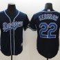 Men/Youth's Dodgers 22 Clayton Kershaw Navy Cool Base Jersey