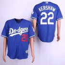 Men/Youth's Dodgers 22 Clayton Kershaw Royal Cool Base Jersey