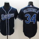 Men/Youth's Dodgers 34 Fernando Valenzuela Navy Cool Base Jersey