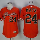 Men/Youth's Giants 24 Willie Mays Orange 1978  Cool Base Jersey