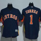 Men/Youth's Houston Astros #1 Carlos Correa Navy Blue Jersey