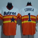 Men/Youth's Houston Astros #1 Carlos Correa Orange Flexbase Jersey