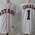 Men/Youth's Houston Astros #1 Carlos Correa White Jersey