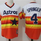Men/Youth's Houston Astros #4 George Springer Orange Cooperstown Jersey