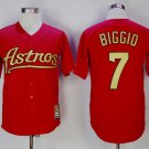 Men/Youth's Houston Astros #7 Craig Biggio Red Gold Cooperstown Jersey