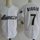Men/Youth's Houston Astros #7 Craig Biggio White M&N Throwback Jersey