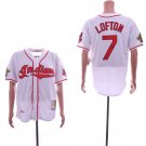 Men/Youth's Indians 7 Kenny Lofton White Cooperstown 1995 Throwback Jersey