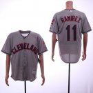 Men/Youth's Indians 11 Jose Ramirez Gray Cool Base Jersey