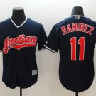 Men/Youth's Indians 11 Jose Ramirez Navy Cool Base Jersey