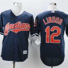Men/Youth's Indians 12 Francisco Lindor Navy Cool Base Jersey