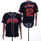 Men/Youth's Indians 12 Roberto Alomar Navy Throwback Jersey