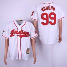 Men/Youth's Indians 99 Ricky Vaughn White Cooperstown Jersey