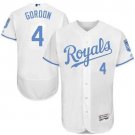 Men/Youth's Kansas City Royals #4 Alex Gordon White Father's Day Flexbase Jersey