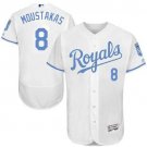 Men/Youth's Kansas City Royals #8 Mike Moustakas White Father's Day Flexbase Jersey