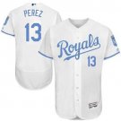 Men/Youth's Kansas City Royals #13 Salvador Perez White Father's Day Flexbase Jersey