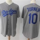 Men/Youth's Los Angeles Dodgers #10 Justin Turner Gray Cool Base Jersey